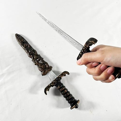 Miniatura 3 de 2 piezas de daga de plástico, espada de juguete no afilada, cuchillo falso pirata, accesorios de disfraz de pirata, accesorios de fiesta de pirata