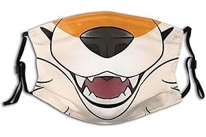 Anime Fox Face Mask Washable Animal Funny Cute Fox Face Mask Balaclava for Adult Filters