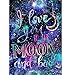 5D Full Drill Diamond Painting Kit, KISSBUTY DIY Diamond Rhinestone Painting Kits for Adults and Beginner Embroidery Arts Craft Home Decor, 15.8 X 11.8 Inch (I Love You to The Moon and Back)