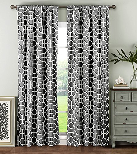 Window Elements Lenox Vorhang-Set, 100% Baumwolle, extra breit, 264 x 213 cm, Hellgrau Cover
