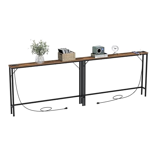 Tohomeor Skinny 5.9" Console Table 47.24" Narrow Long Sofa Table