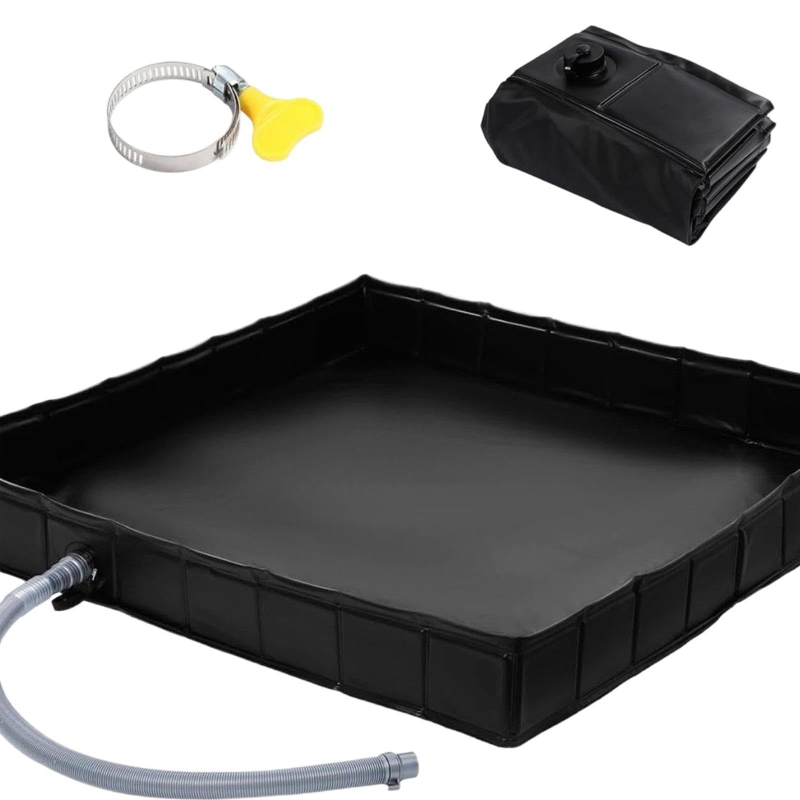Robusta struttura in PVC, attrezzatura da bagno, vasca di scarico con tubo flessibile | Robusta struttura in PVC, attrezzatura da bagno, vasca di scarico con forma flessibile, soluzione da campeggio per auto