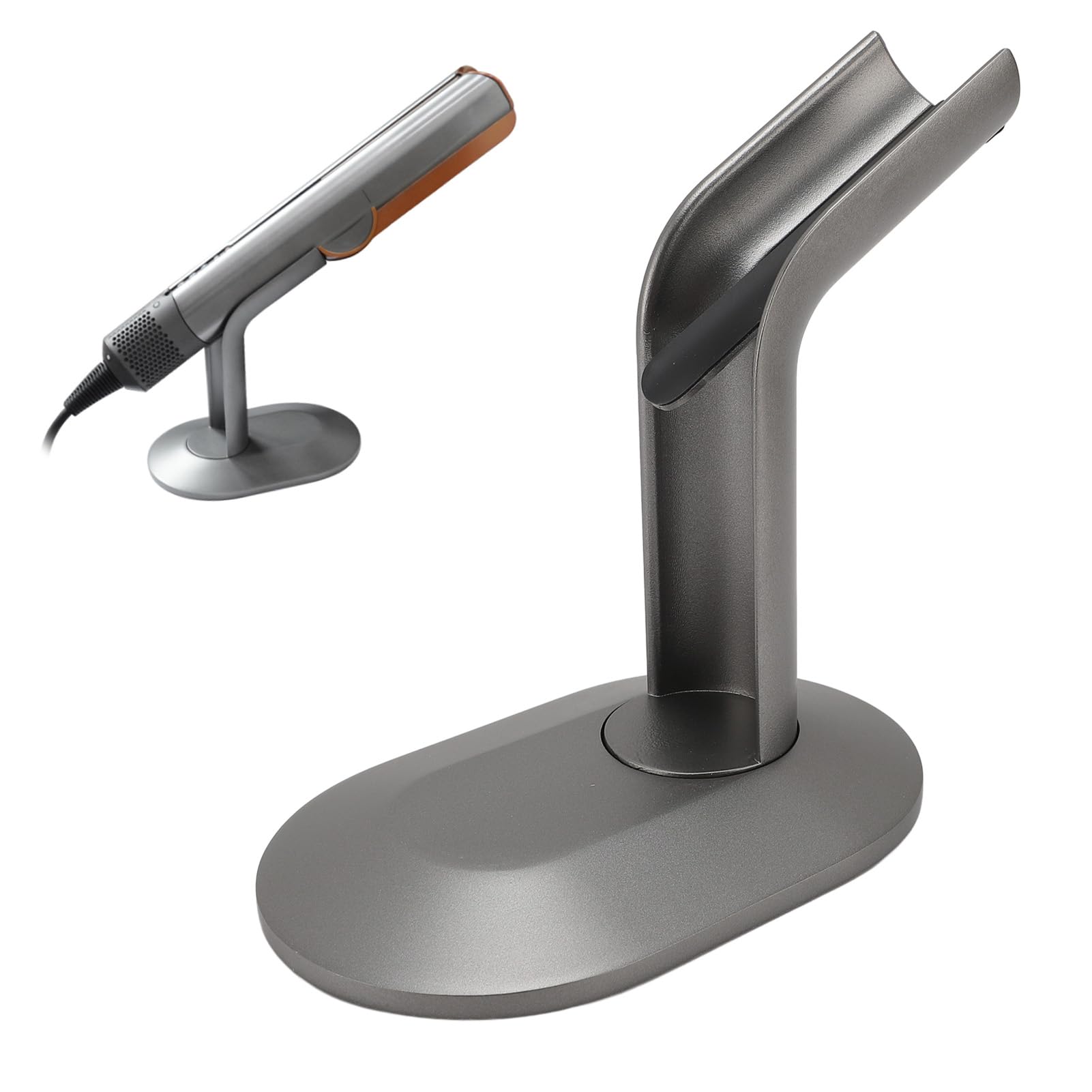Soporte para Secador de Pelo para Plancha de Pelo HT01, Organizador de Soporte para Secador de Pelo de Metal para Encimera, con Base de Silicona Antideslizante