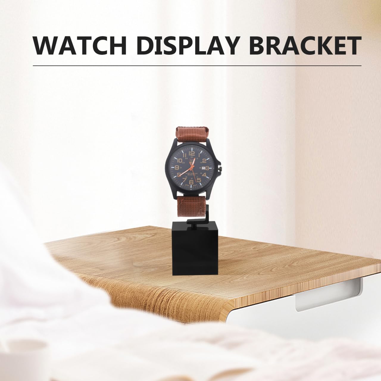 Hemobllo Watch Display Stand - Bracelet Jewelry Watch Display Rack Holder Acrylic Watch Stand Organizer Holder for Home or Store Use (Black)