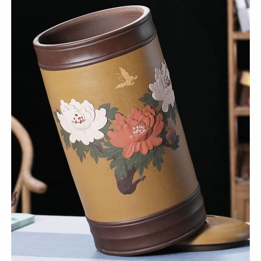 Organizator do torebek na herbatę Ceramiczna uszczelniona fioletowa glina herbata puszka fioletowa glina herbata do przechowywania dużego ciasta herbacianego puszka herbata dla domu Organizer Pojemnik