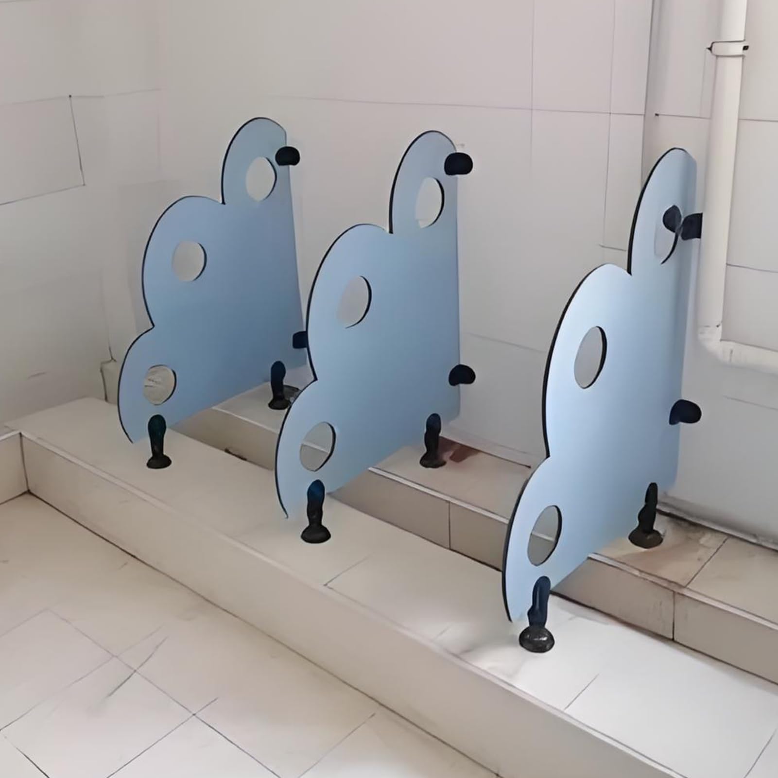 Paravento per bambini per la privacy, da montare sul pavimento, per hotel e asili, aumenta il comfort e l'igiene, ideale per i bambini piccoli, design salvaspazio, facile installazione