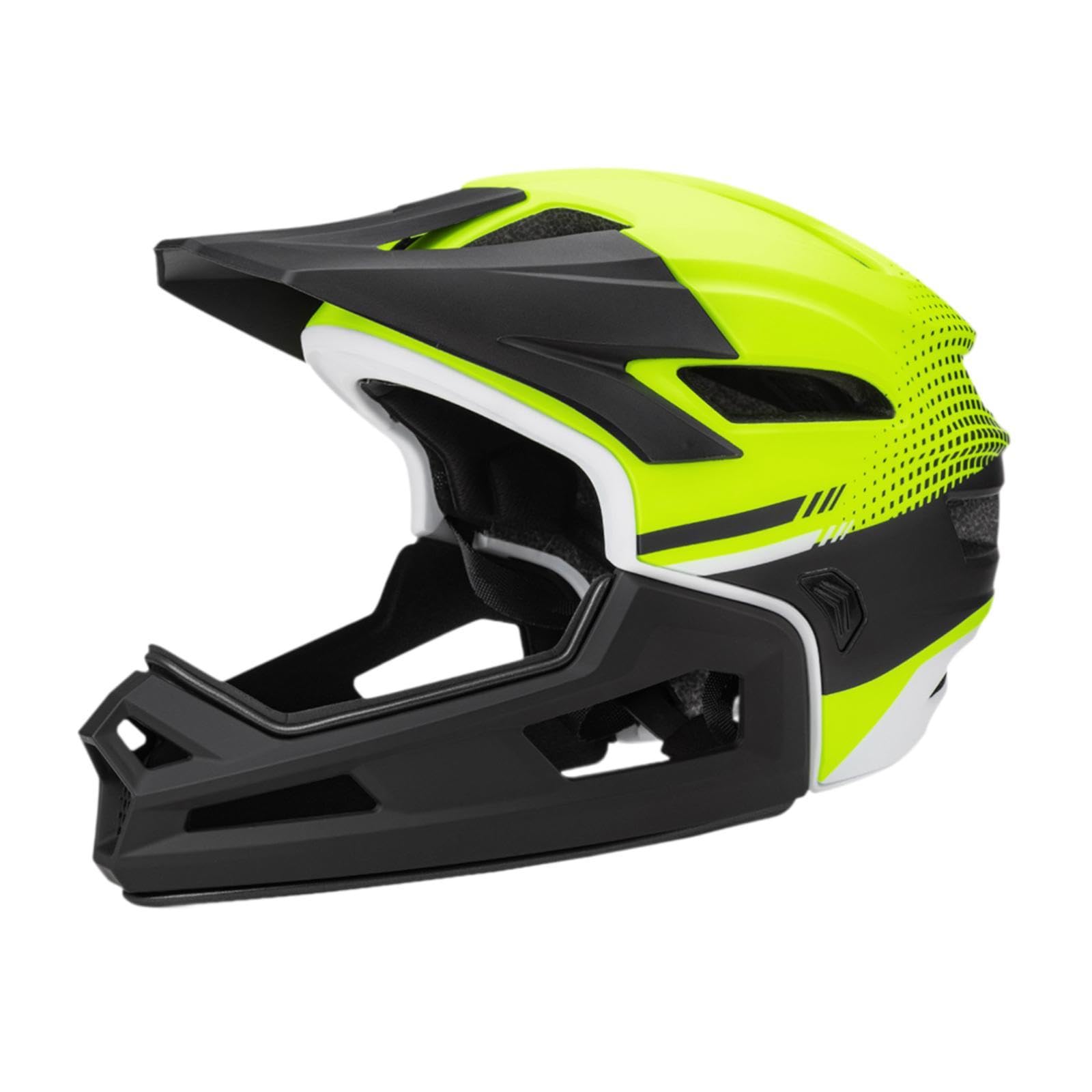 FABLOFT Full Face Mountain Bike Helmet for Skateboarding Outdoor Sports Snowboarding Black Yellow-image-44