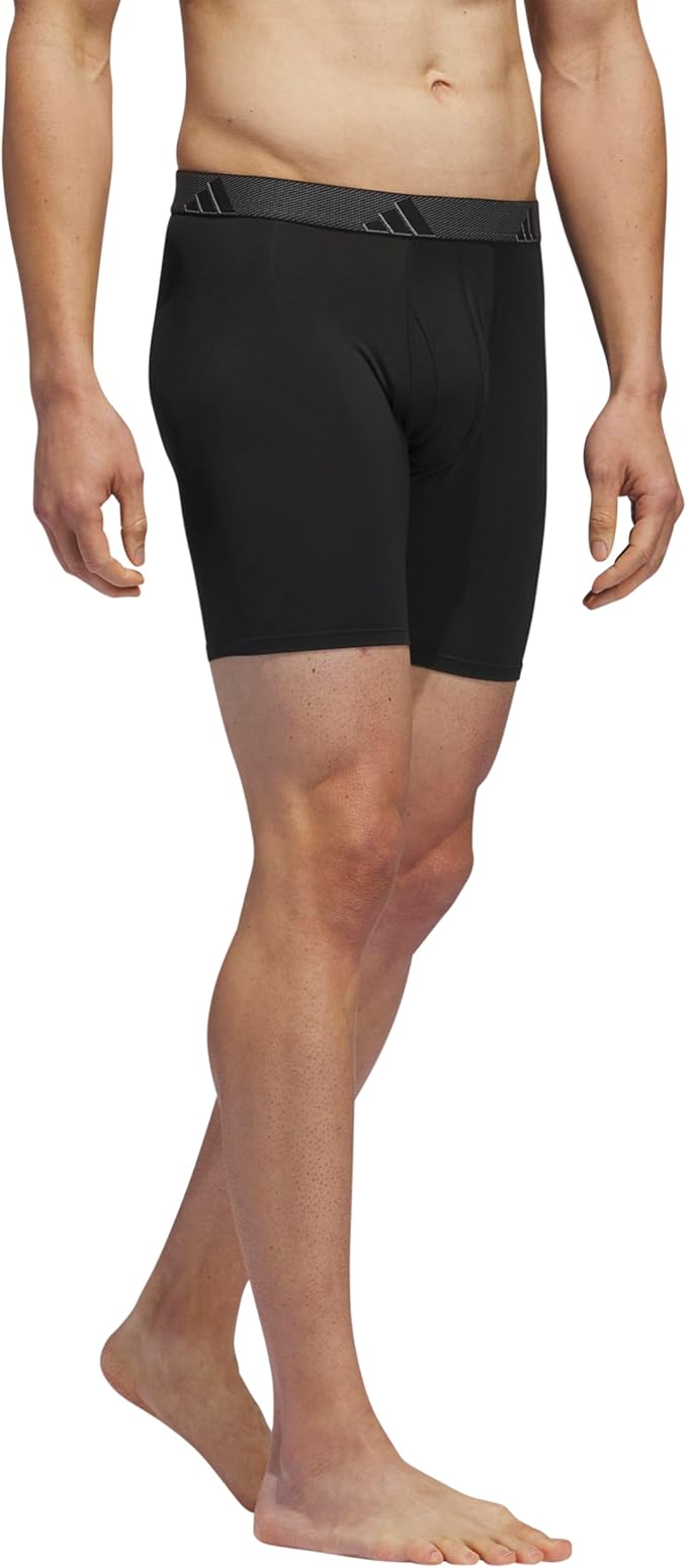 adidas Men's Microfiber Boxer Briefs Underwear Multipack – Athletic, Moisture Wicking, Stretch Fit & Tagless