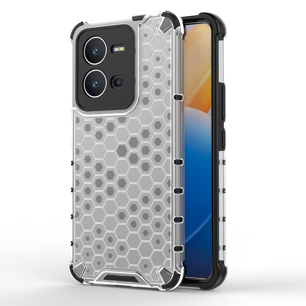 SEAHAI Cover Vivo X80 Lite / V25 5G - Custodia In Vetro Marmorizzato Con Effetto Cielo Stellato Nero - Ultrasottile E Antiurto