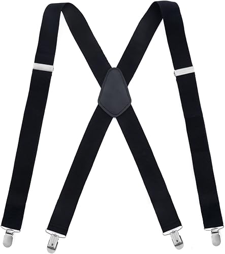 Yiwafu Tirantes para hombres y mujeres, tirantes elásticos ajustables con espalda en Y, unisex, con clips de metal fuertes