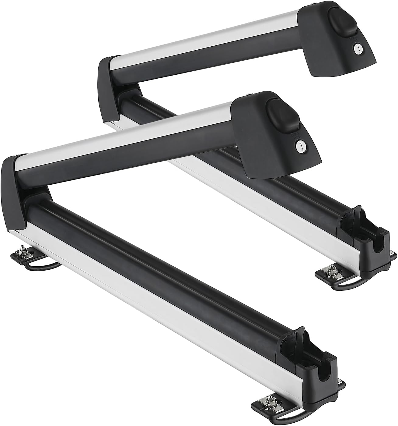 Snowboard roof Rack for Fishing Rods Skis Snowboard Skateboard Kayak Paddles Water Skis & More Rides Quietly Universal Mounting Easy to Use and Locking