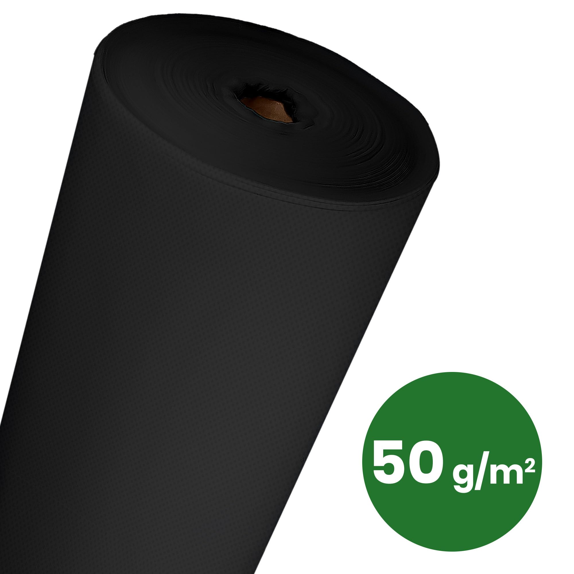 Instalguru Malla Antihierbas 50 g/m² 0,8x50 m Tela Geotextil Negra Resistente UV Jardín Senderos Parterres Suelo Cultivo Protección Maleza Cobertura Exterior Barrera Hierbas