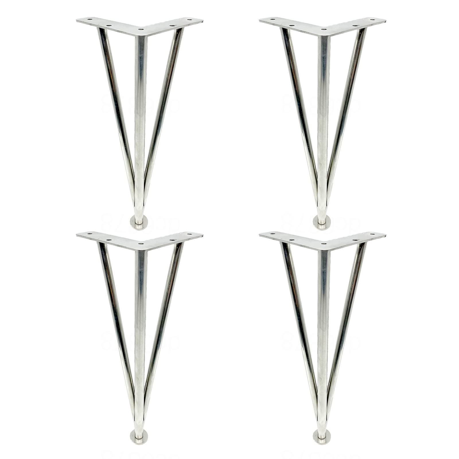 Gambe per mobili a forcina Moderne, Set di 4 Piedini Regolabili in Metallo per Divano Letto, Armadio, tavolino da caffè, Impermeabili e antiruggine, Nero/Oro/Argento, 10 cm/3,9 Pollici