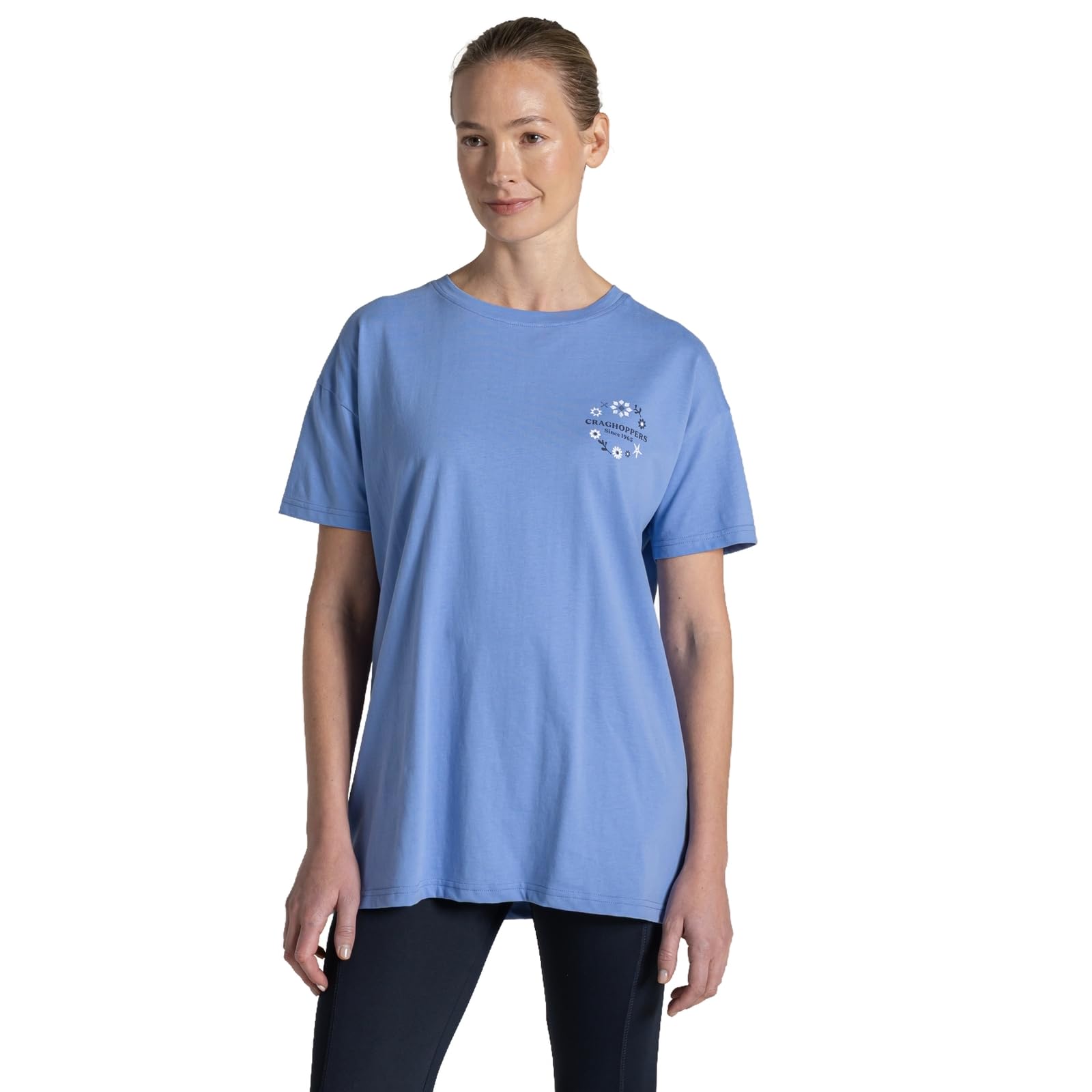 Craghoppers Women's Vinca Blue Yago Short-Sleeved Top in Size 14, Sports Direct