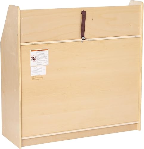 Miniatura 60 de Flash Furniture Hercules Series - Gabinete de almacenamiento de madera de 5 secciones para aula, gabinete de almacenamiento para aula escolar con 5