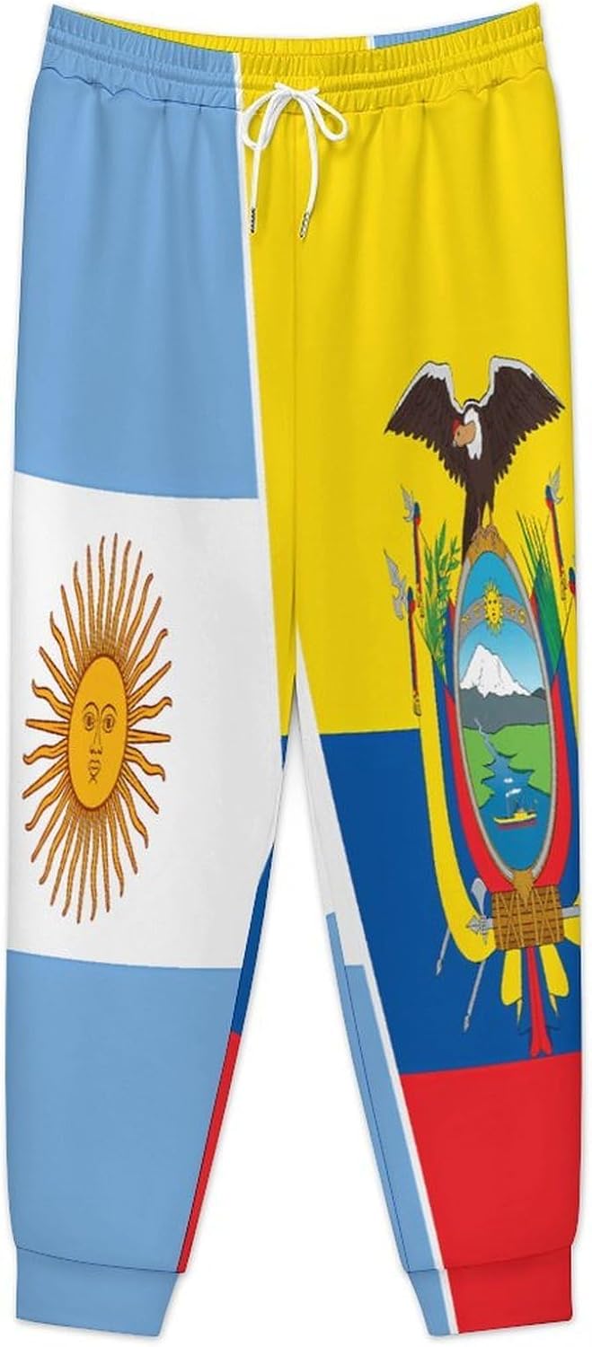 Argentina Ecuador Flag Men Pants Lightweight Sweatpants Joggers Pant 4XL