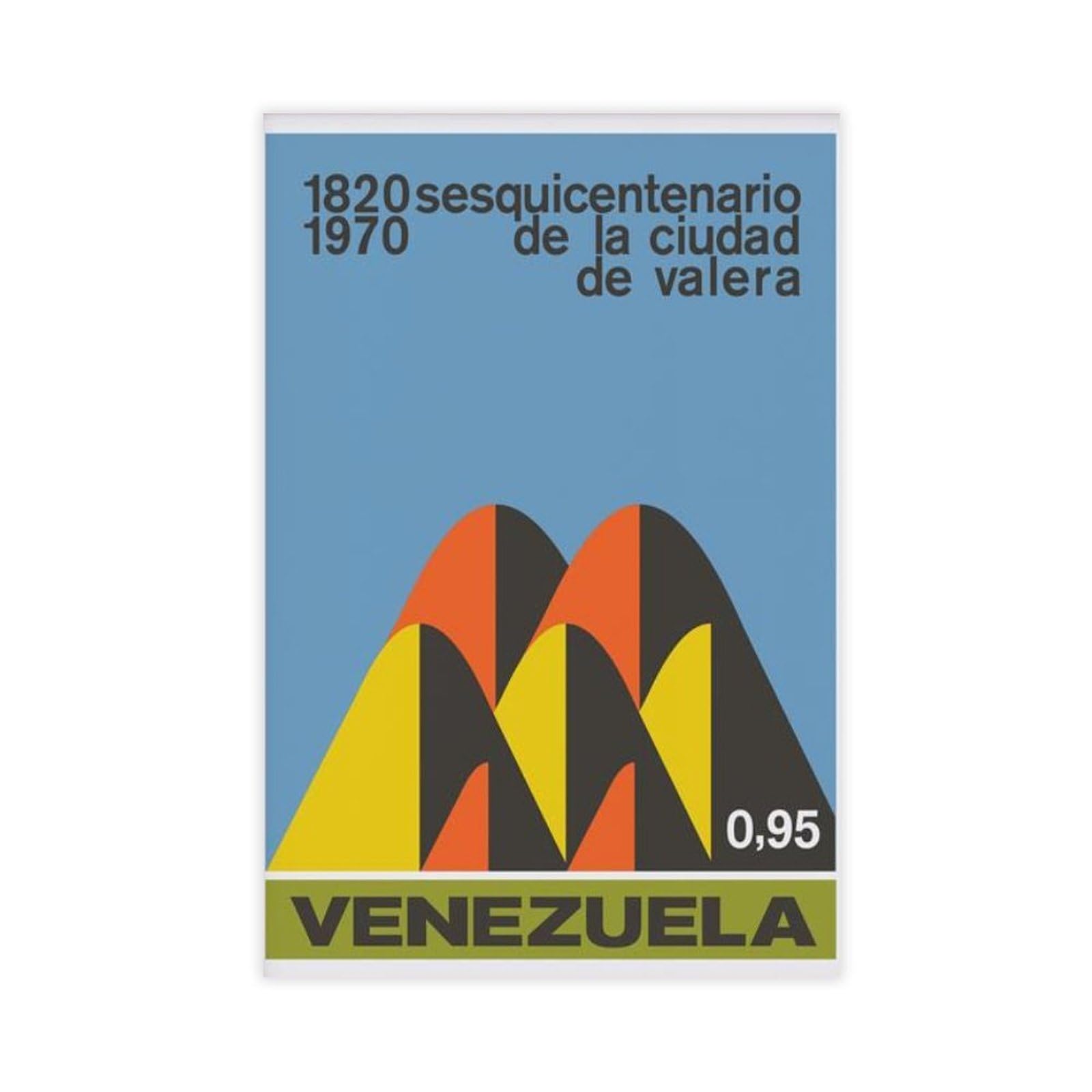 GJtyRFH Venezuela Valera Mid Century Modern Mountains Caracas Mexico Brazil Modernism (2) Canvas Wall Art Posters And Prints Room Aesthetic Bedroom Office Decor 20" L X 30" W