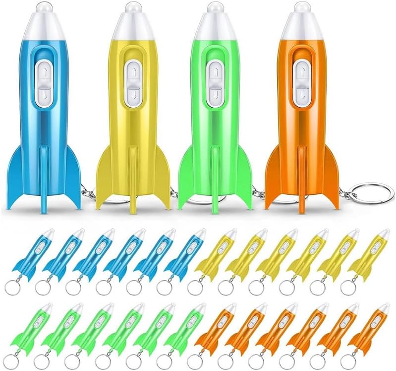 24 Pcs Kids Party Favors Stuffers LED Light Up Toys Glow in The Dark Party Supplies,Glow In The Dark Sticks Party Supplies Set,LED Light Up Key Ring Toys