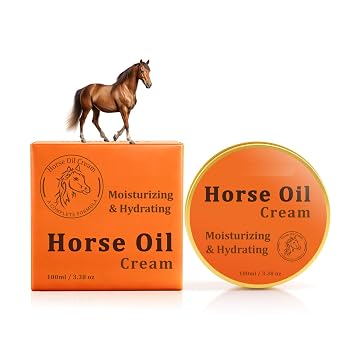 Horse Oil Moisturizing Cream - Hydrating, Intense Moisturizing, Repair, Barrier-Supporting & Skin Vitality, For Dry Rough Hands,Prevent Skin Peeling And Cracking All Skin Types100ml