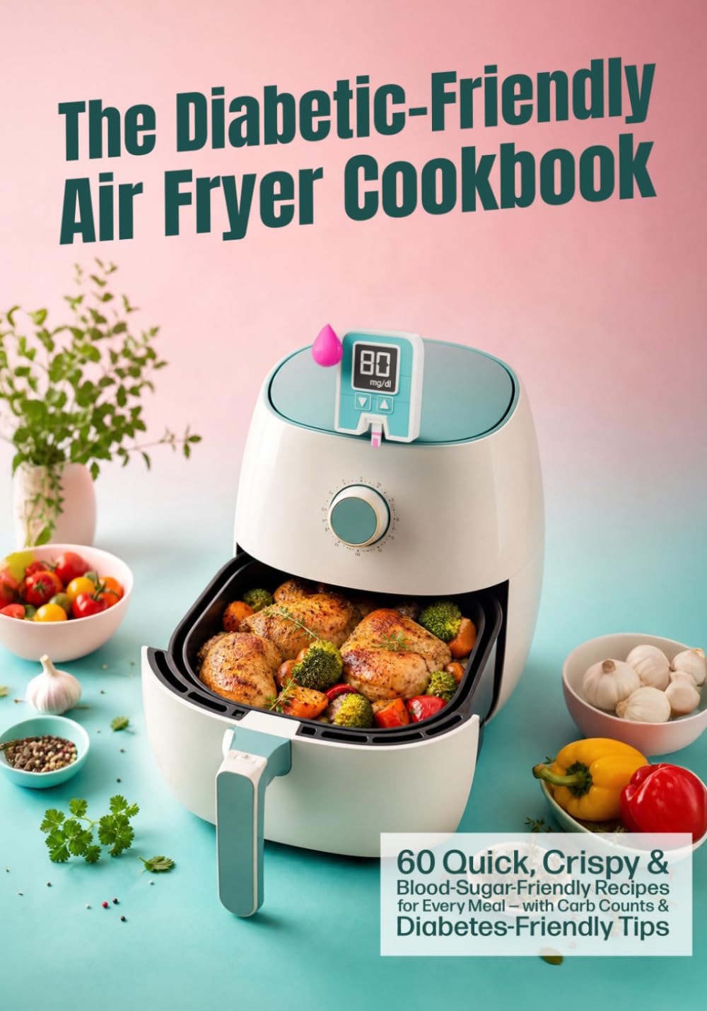 The Diabetic-Friendly Air Fryer Cookbook: 60 Quick, Crispy & Blood-Sugar-Friendly Recipes for Every Meal — with Carb Counts & Diabetes-Friendly Tips