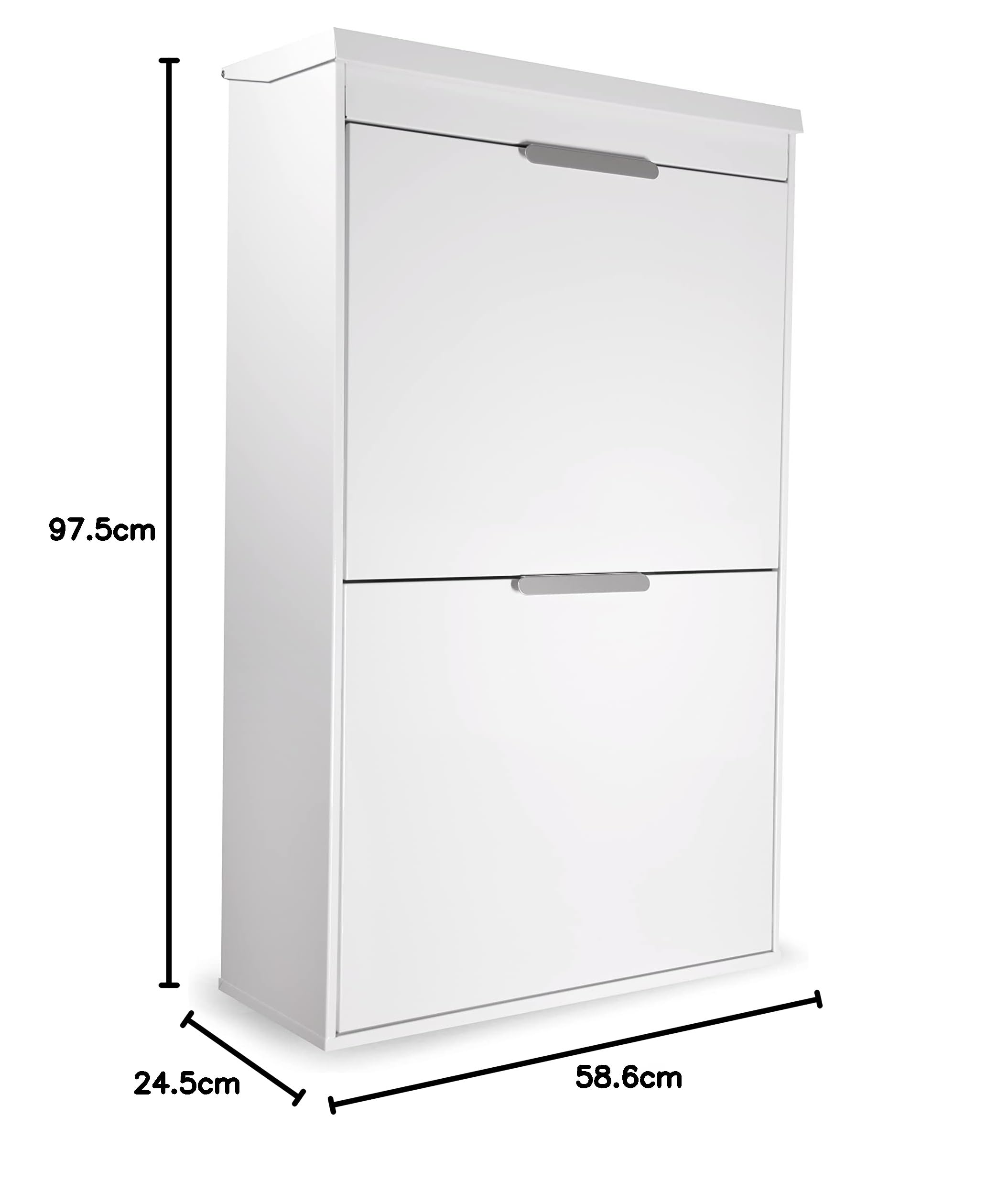 Arregui Ecoclas Plus CR621-E Cubo de Basura y Reciclaje de Acero de 4 Compartimentos con Bandeja Superior | 4x17L (68L) | Cubos de Basura de Cocina | Contenedores de Reciclaje para Casa | blanco