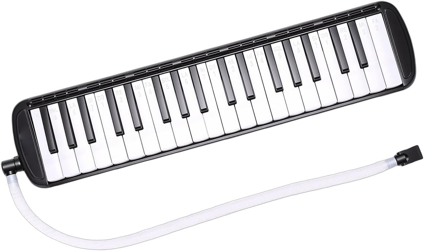 37 Keys Melodica, Portable Air Piano Keyboard, Flexible Blowing Tube Keyboard with Mouthpiece, Ideal for Beginners, Adults & Kids