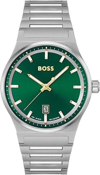 BOSS Analogue Quartz Watch for Men Candor Collection with Silver Stainless Steel Bracelet - 1514079 : Amazon.co.uk: Fashion