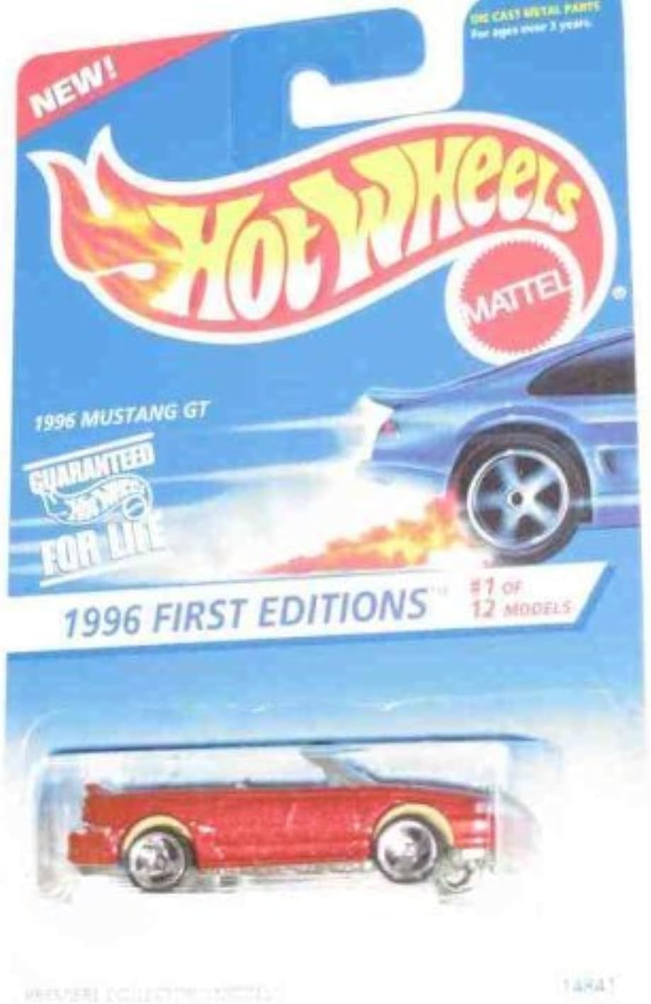 1996 First Editions #1 1996 Mustang GT Red 3-Spoke Wheels #378 Collectibles Collector Car Hot Wheels