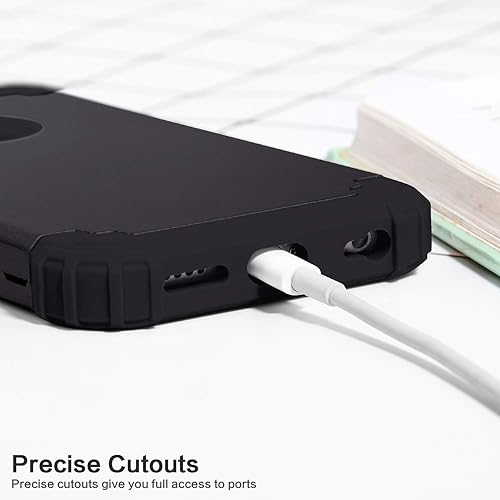 Miniatura 8 de IDweel Funda para iPhone 6S, iPhone 6 con protector de pantalla de vidrio templado, 3 en 1, resistente absorción de golpes, cubierta de