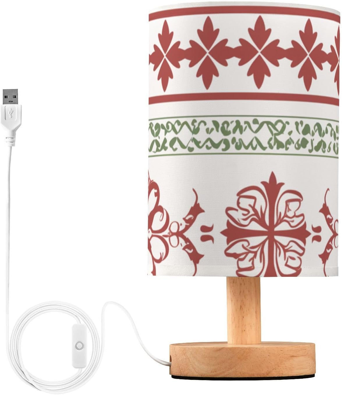 Country Style Flower Pattern Red and Green Led Desk Lamp Desk Lights for Dresser Lamp for Boys Creative lampara para estudiar