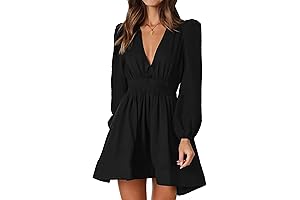 Elegant Black A-Line Long Sleeve Dress for Women: A Stylish and Sophisticated Choice