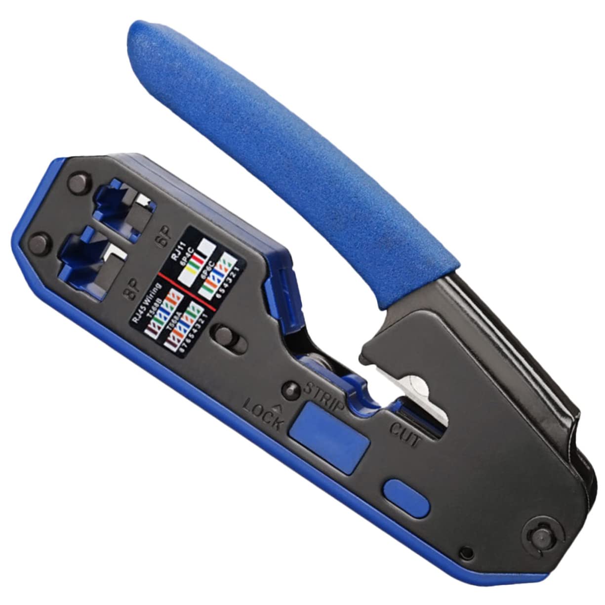 Alicates Crimpadores y Peladores De Cables Eléctricos Para Cata Cate Herramienta Ergonomía Antideslizante Con Corte y Función De Crimpado