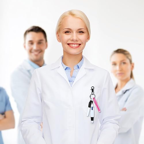 Miniatura 6 de Sherr Paquete de 25 mini rotuladores para enfermera, incluye bolígrafos retráctiles, rotulador permanente, llavero de enfermería, insignia de