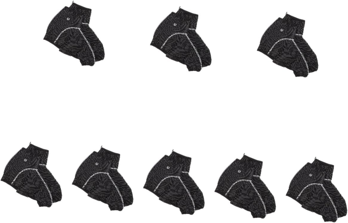 [Sosoport] 8ペア サイクリングシューズカバー アウトドアシューズプロテクター ハイキングシューズカバー 滑り止め 靴カバ