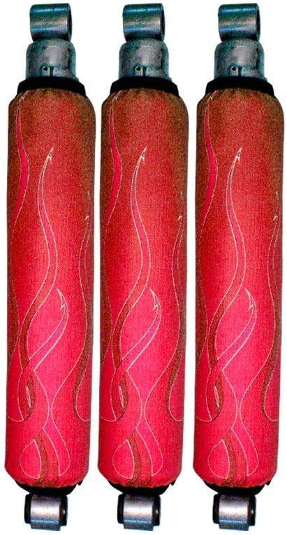 Moto Gear Graphics Shock Cover Compatible With Yamaha Raptor 660 700 Red Ghost Flame Shock Covers #MGGSL04357