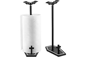 Namalu Halloween Bat Paper Towel Holder with Coffin Base