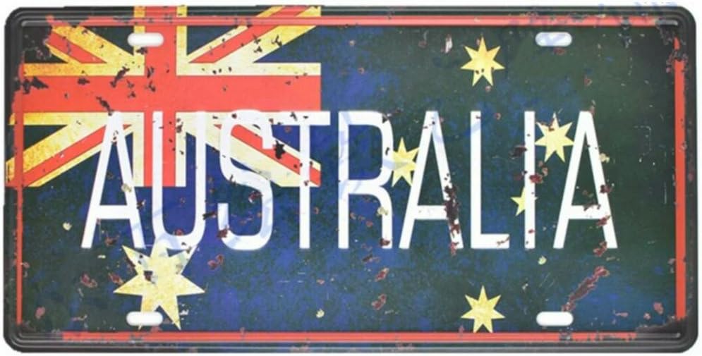 Australia Auto License Plate Car Tag Home/Cafe Bar/Pub/Restaurant/Exhibition Wall Decor Poster Vintage Plaque 6"x12"