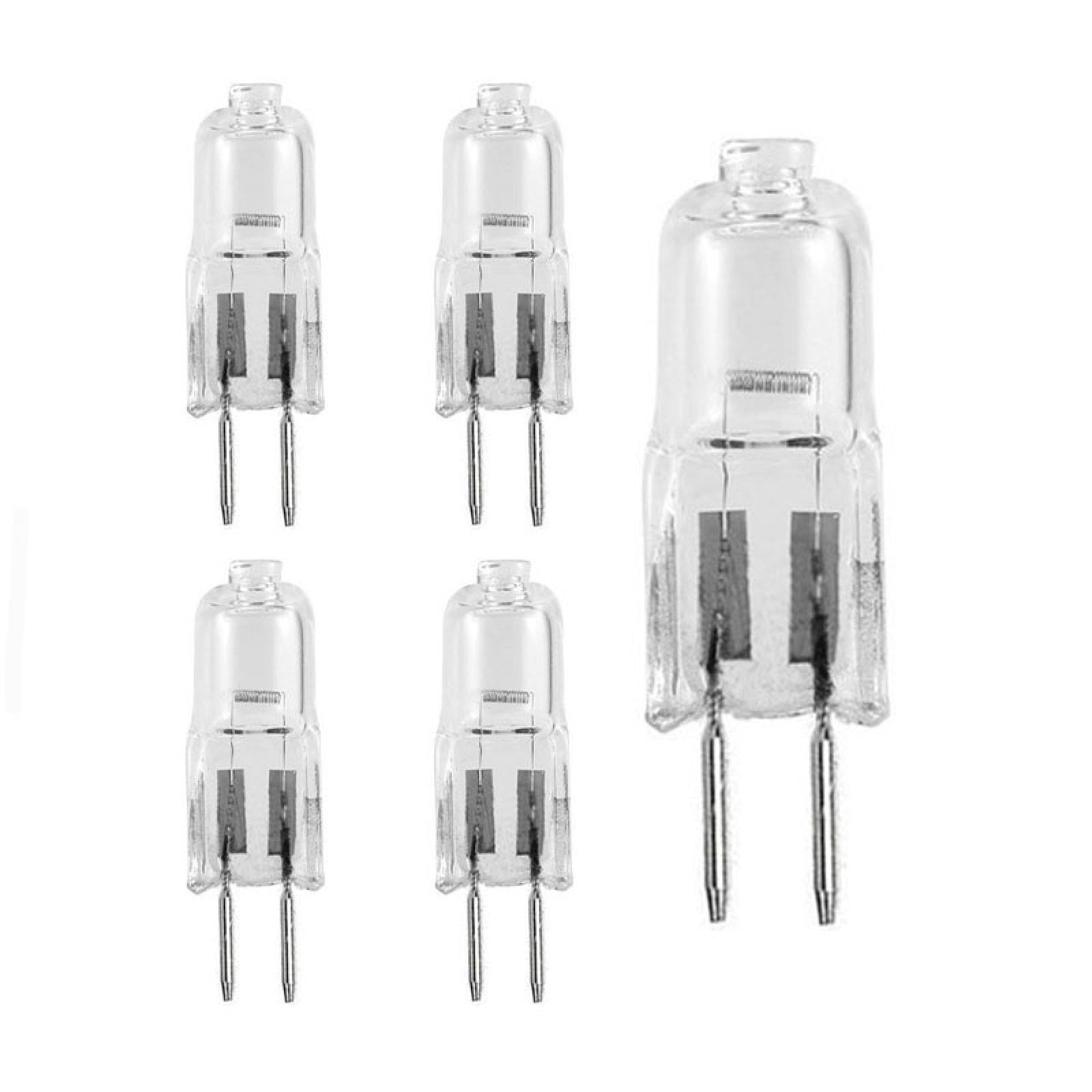 UGEFKMQ G6.35 Halogen Light Bulb 12V 24V 220V 35W 50W 75W 100W GY6.35 Halogen Lamp Beads Crystal Light Machine Work Lamp Dimmable 5Pc 24V-250W