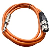 Vista 32 de Seismic Audio - SATRXL-F2 - Cable de conexión XLR negro de 2 pies hembra a 1/4" TRS