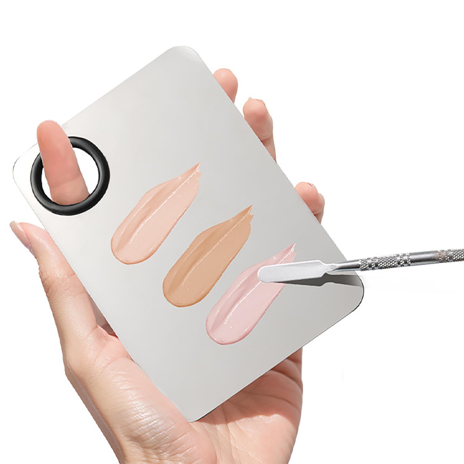 Tavolozza Per Miscelazione Cosmetica - 2 Piece set, Palette per Miscelazione del Trucco, con Esso è Possibile Mescolare Il Vostro Intero Make up Senza Sforzo per un Look Bello ed Elegante
