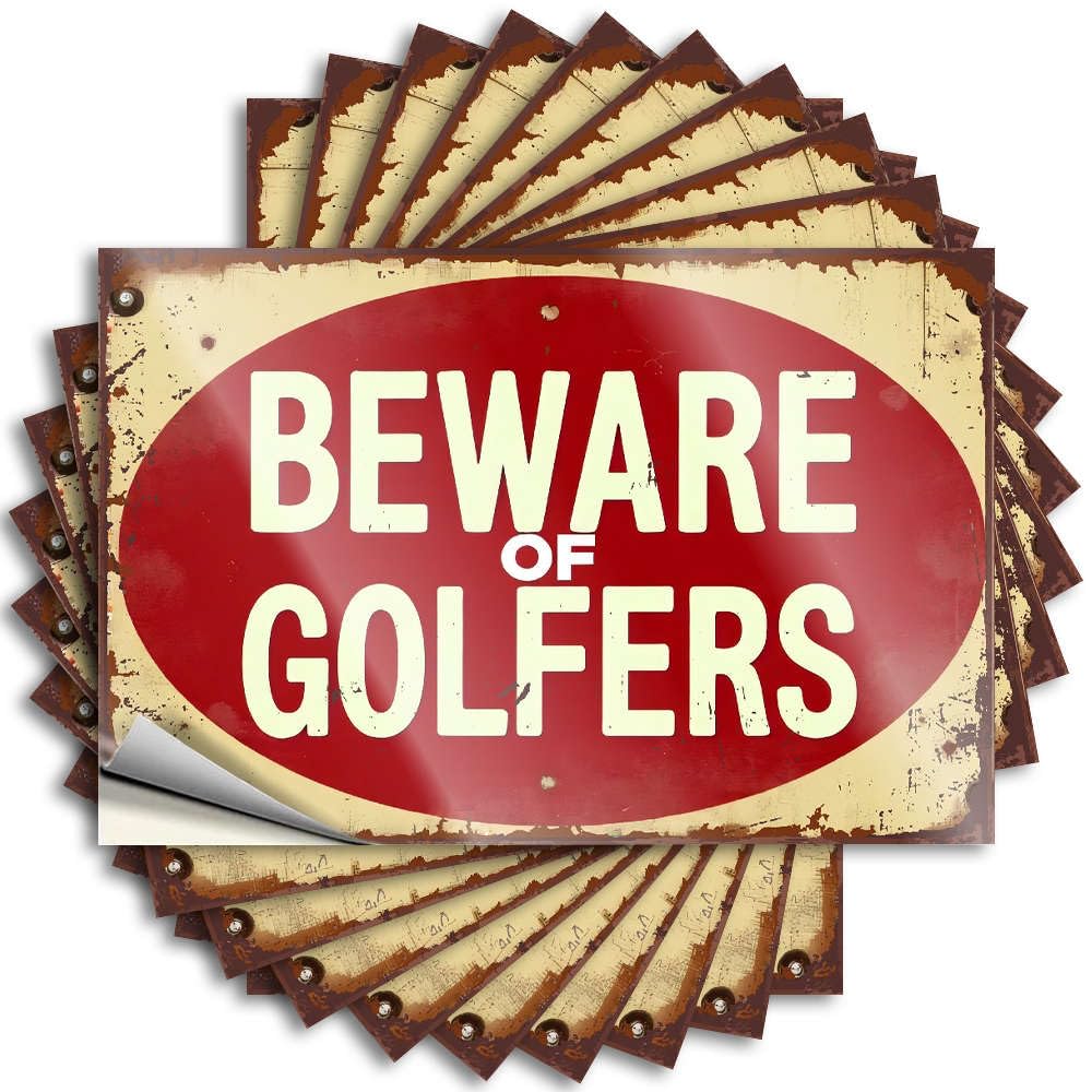 Quote Cottage Core Decorations Vinyl Sticker | Beware of Golfers. Motivational for Girls Use(8X12CM)