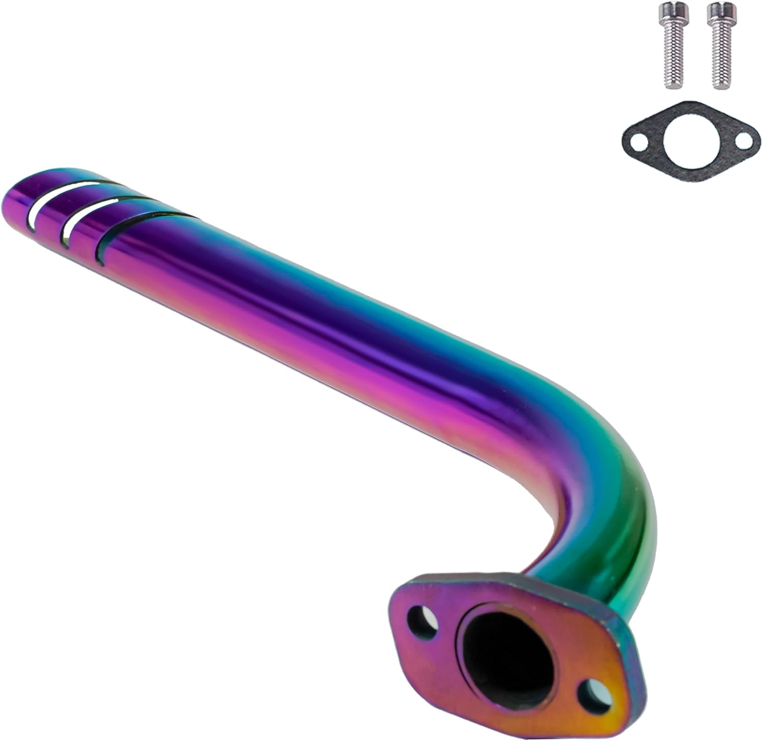 JMCHstore Header Exhuast Pipe Kit for Hoverheart MB001,Mega Moto MM80 MMB105, Coleman RB100 105cc, Motovox MBX10 Orxyearth Dirt Kids Mini Bike Lifan 79cc Engine MMK80 Go Kart (Colorful)