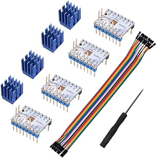 4PCS 3D Printer TMC2209 V3.0 Stepper Motor Driver, TMC2209 Stepper Driver Module with Heat Sink Mute Drive 256 Microsteps for 3D Printer Controller Boards SKR V1.3 MKS GEN L Ramps 1.4/1.5/1.6