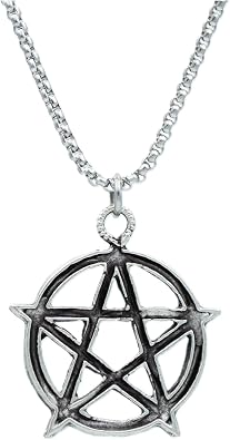 Pentagram Y ld z   rme Zincir Kolye - G m  Kaplama - Erkek Kad n Kolye - No1576
