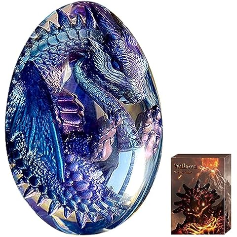 Wilbeva Lava Dragon Eggs for Gifts and Decorations, Crystal Resin Dragon Statue for Boys Men Girls and Womens, Exquisite Unique Figurines for Birthday, Christmas, Thanksgiving and Anniversary Cover
