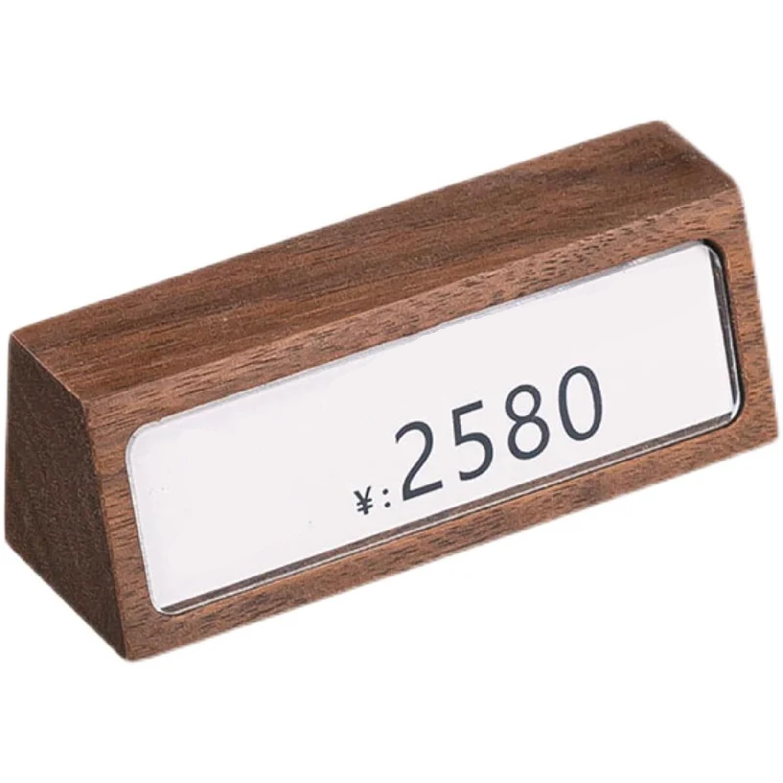Lot de 6 supports en bois massif pour étiquettes de prix pour magasin de détail (couleur 2)
