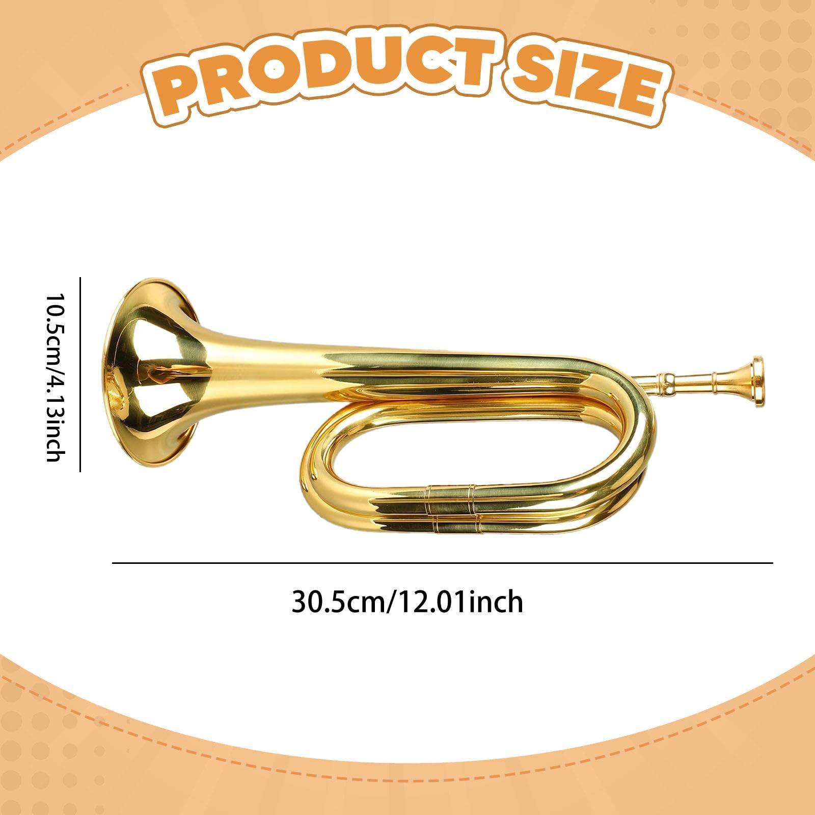 MagiDeal Trompette, de marche, instrument de musique facile à jouer, instrument professionnel en alliage de laiton pour enfants, musiciens et