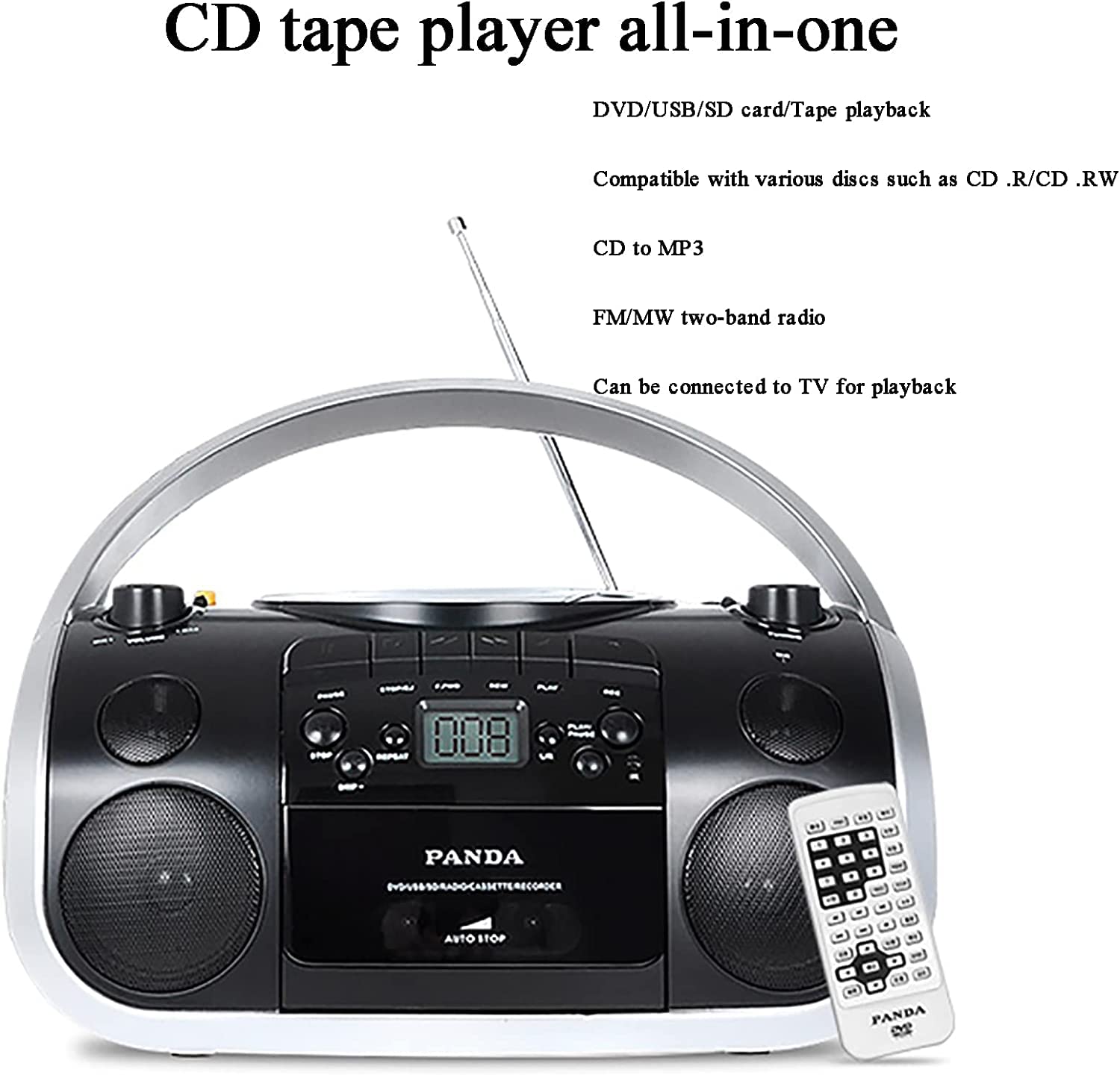 Amazon.co.jp: ポータブルCDラジカセ、カセットテープレコーダー