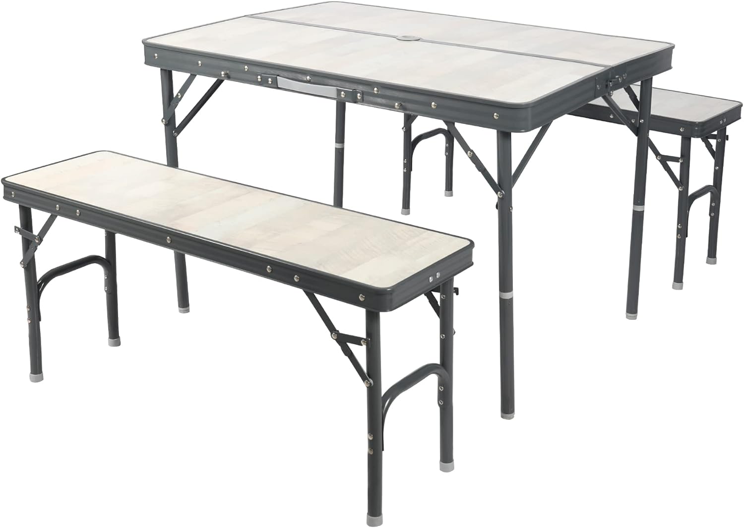 Varbucamp 3ft Portable Picnic Table with 2 Chairs, Folding