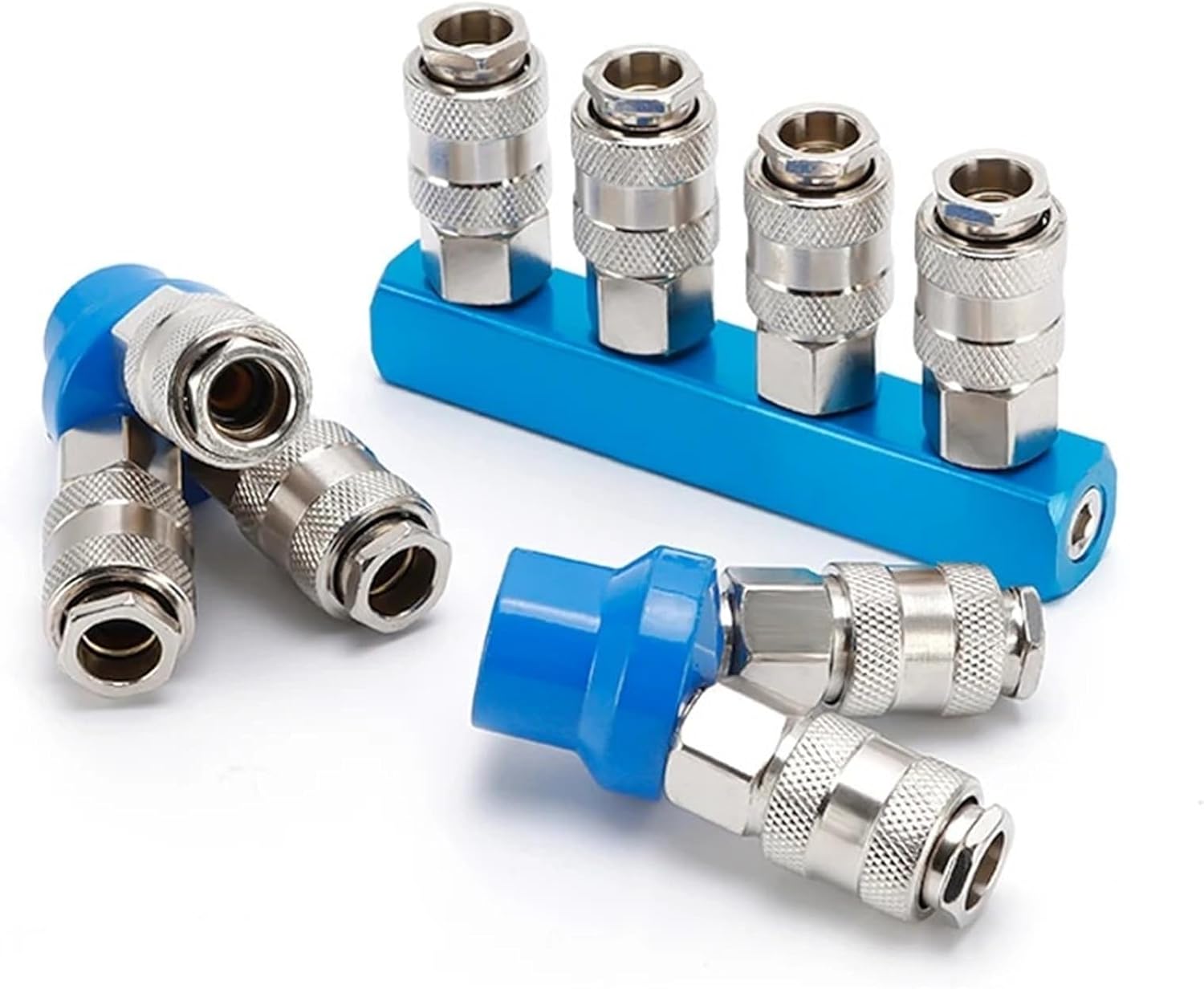 EU Compressed Coupling Air Compressor Accessories 1/4Inch Gas Distributor Manifold Pneumatic Connector Release 1Pcs(EU-SMV w PM20)
